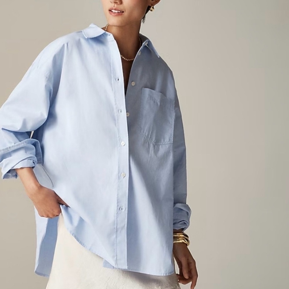 NWT J.Crew Etienne Oversized Shirt in Lightweight Oxford. Size 2X